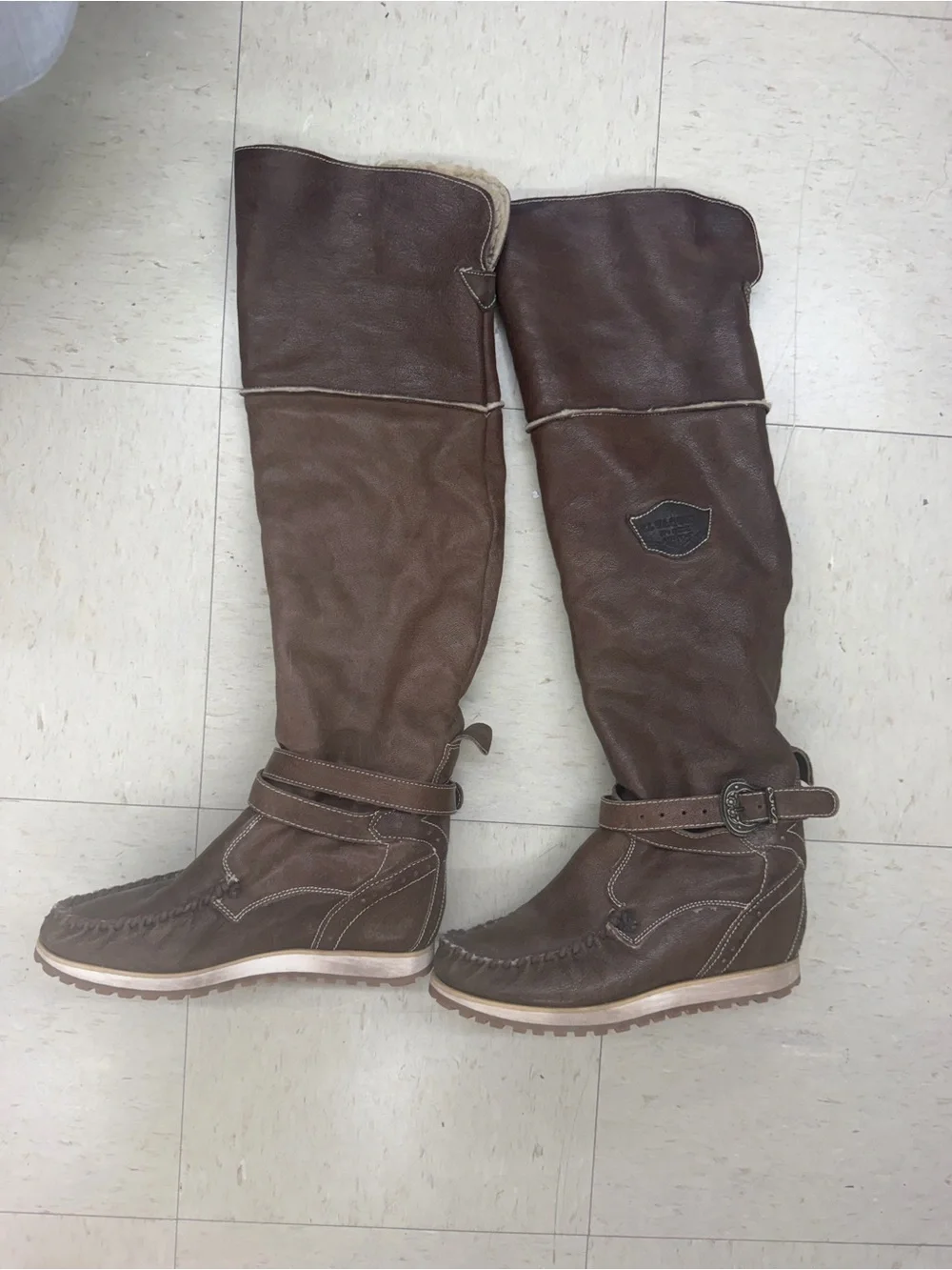 El Vaquero over the knee boots brown leather